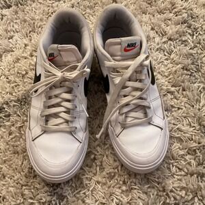 Nike Court Legacy Lift White Black Hemp Platform Sneakers Womens 9.5